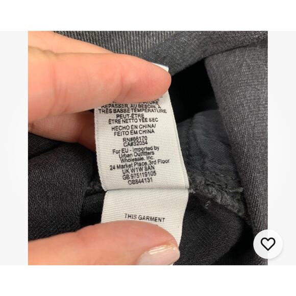 We The Free People Zip It Up Denim Mini Skirt Womens Black Raw Hem Pockets 30 - Picture 6 of 6